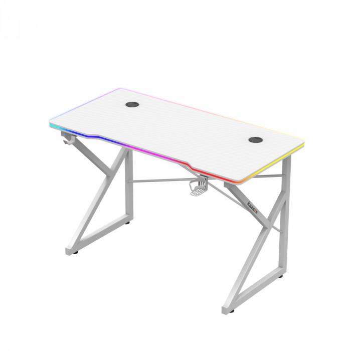 Huzaro Hero 1.7 RGB White Gaming Desk