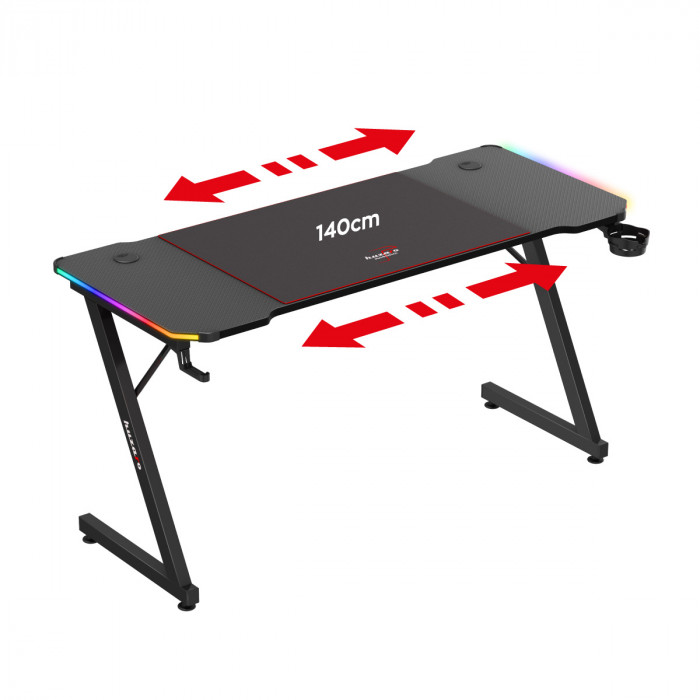 Large top in Hero 3.3 RGB LED desk