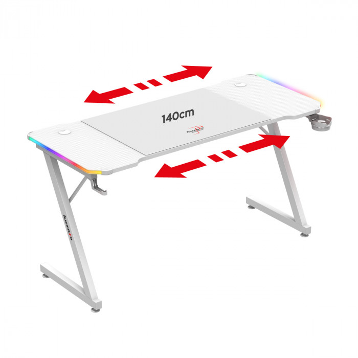 Large top in Hero 3.3 RGB LED desk