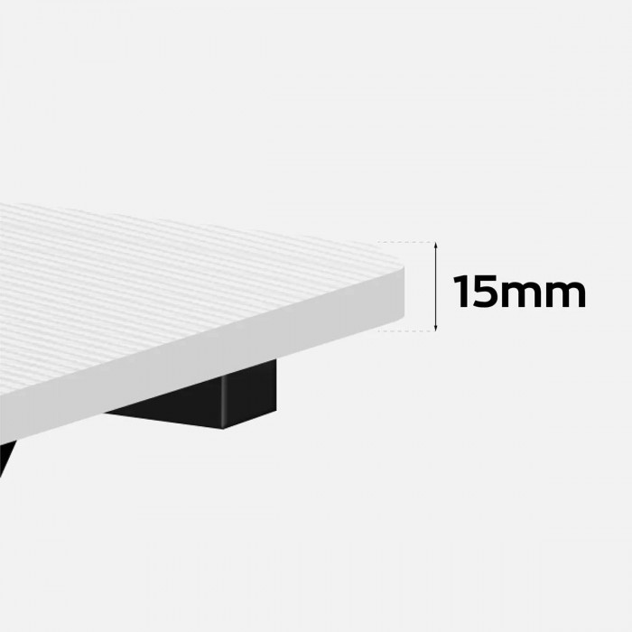 Thickness of the Hero 7.0 WhiteCarbon top shell gaming desk Huzaro Hero 7.0 White