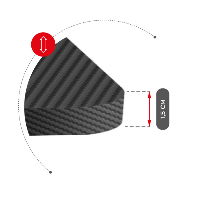 Tabletop thickness of Hero 8.5 gaming desk