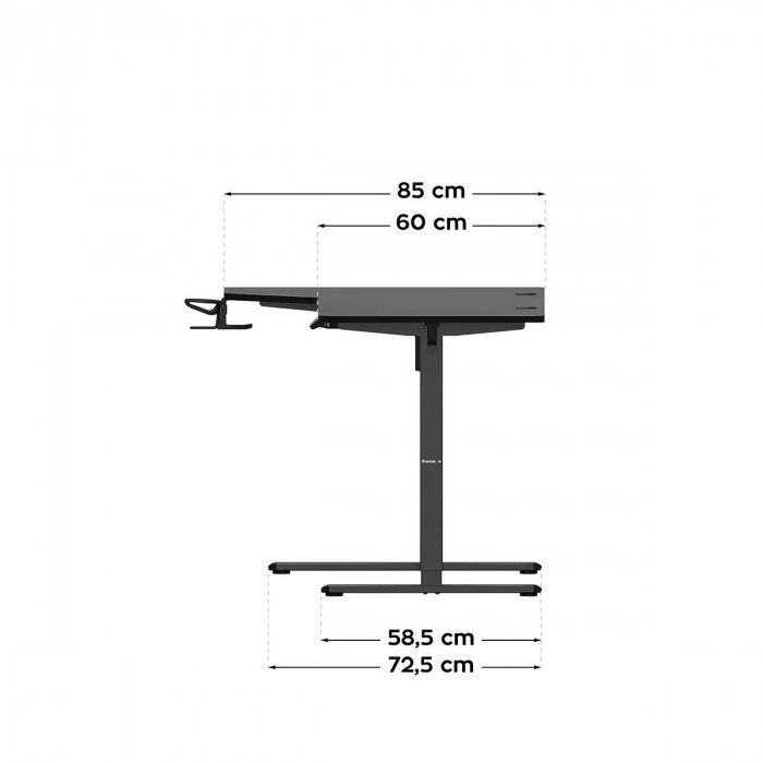 Dimensions of Huzaro Hero 9.1 electric desk