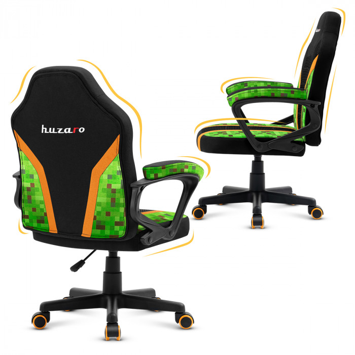 Contoured design of ranger 1.0 pixle seat to support healthy posture