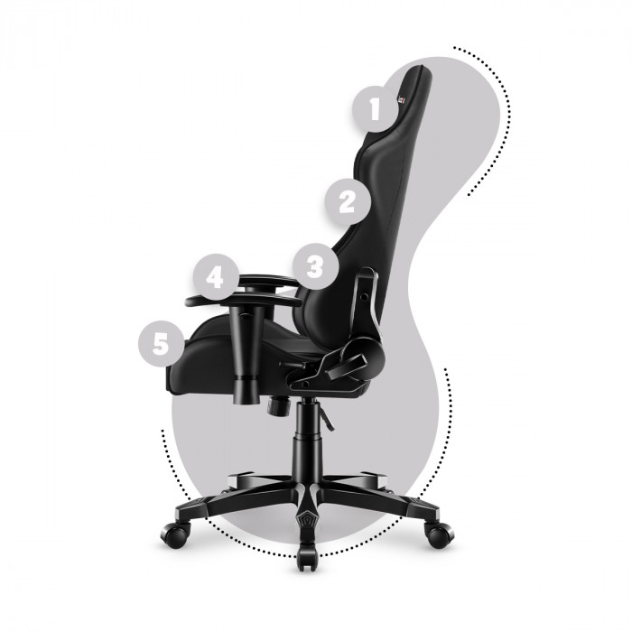 Left side of the gaming chair for children Huzaro Ranger 6.0 Black