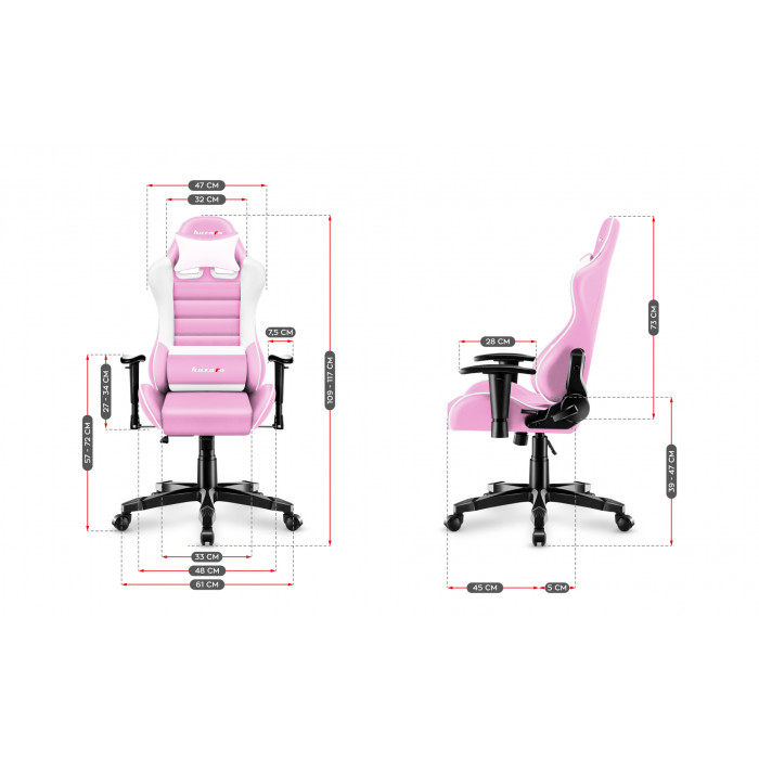 Dimensions of Huzaro Ranger 6.0 Pink chair