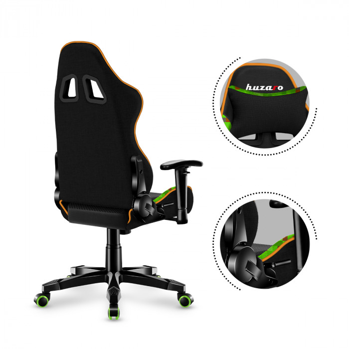 Ranger 6.0 Pixel chair back with neck cushion and backrest unfolding mechanism