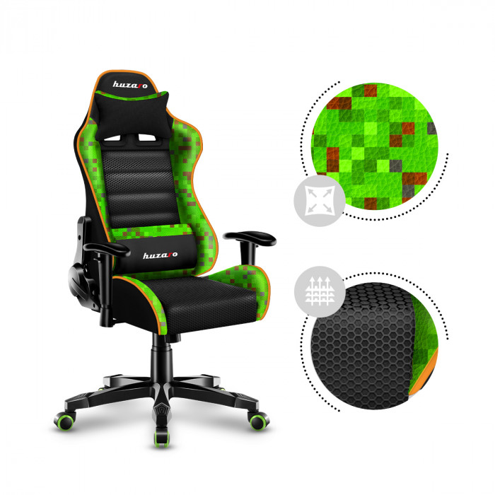 Right slant of the Huzaro Ranger 6.0 Pixel chair with fabrics