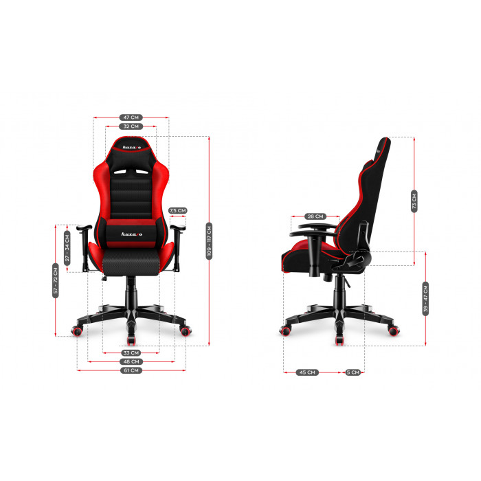 Dimensions of the Ranger 6.0 Red chair 