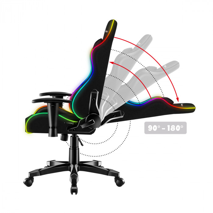 Backrest unfolding mechanism in the Huzaro Ranger 6.0 RGB chair