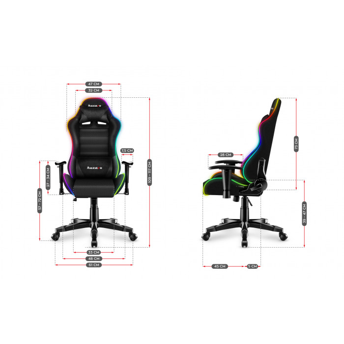 Dimensions of the Ranger 6.0 RGB chair