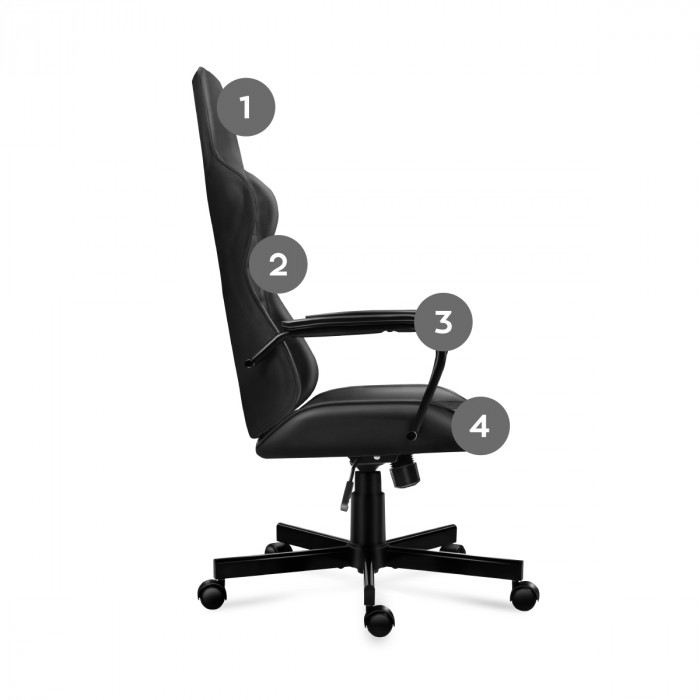 The right side of the Boss 4.2 chair and its ergonomics