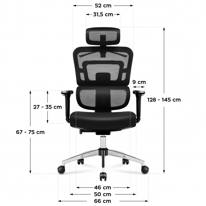 Dimensions of the Mark Adler Expert 4.9 gaming chair