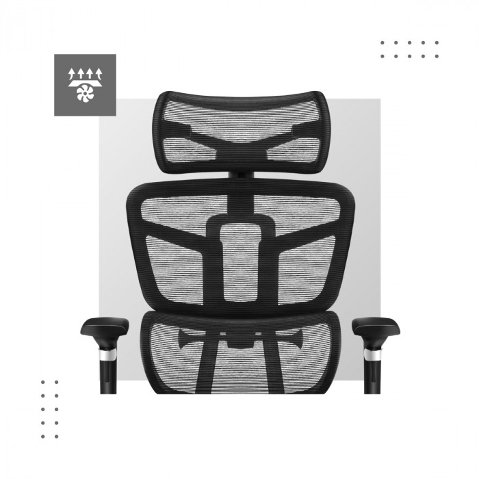 Air circulation in the Expert 9.5 office chair