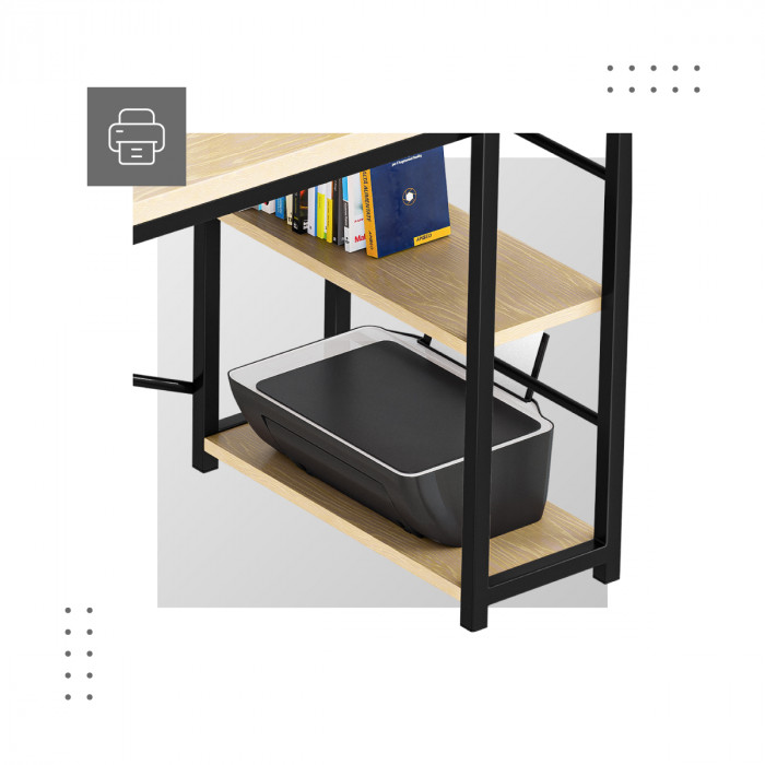 Leader 4.0 desk with shelves