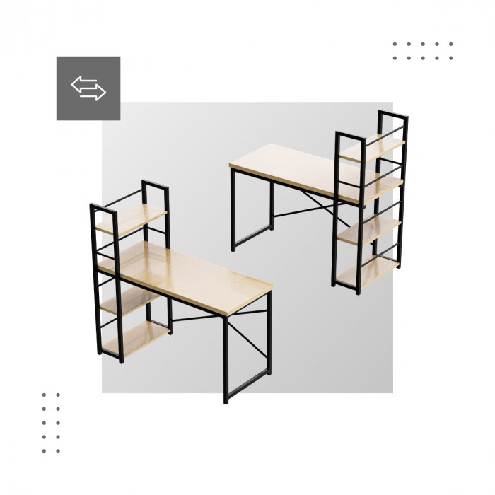 Leader 4.0 desk possibility of double-sided assembly