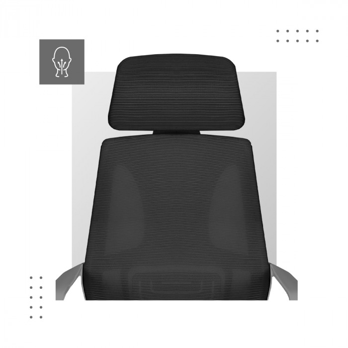 Headrest adjustment mechanism in Manager 2.8 Black