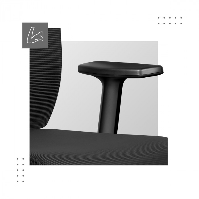 Right armrest in Manager 3.5 Black office chair