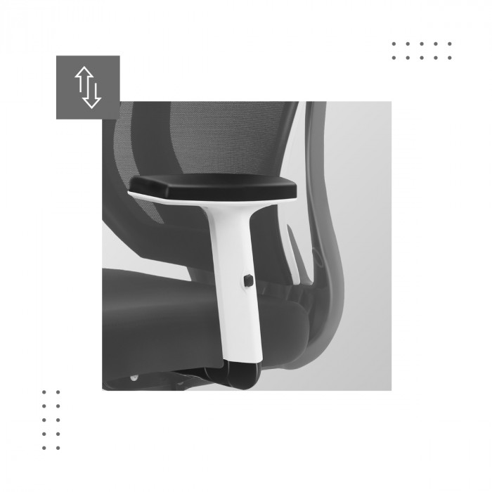 Right armrest in Manager 3.9 Black office chair