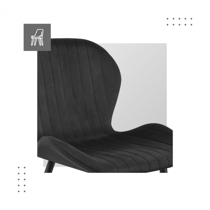 Details that prove the quality of the Prince 2.0 black chair