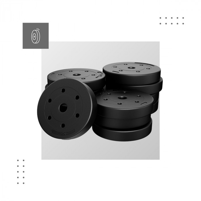 Lion 2.0 plastic-coated bitumen dumbbells