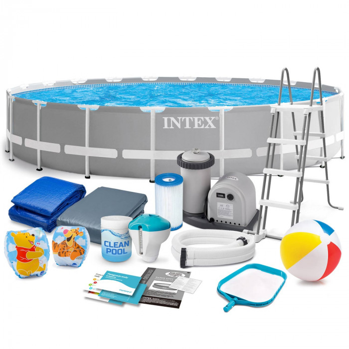 610 x 132 cm garden rack pool set 18in1 INTEX 26756.