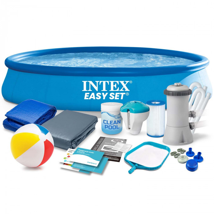 457 x 84 cm expandable garden pool set 15in1 INTEX 28158.