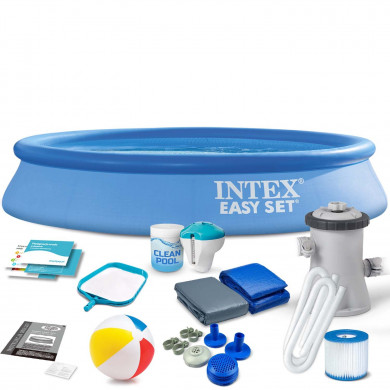 Round Inflatable Swimming Pool Above Ground Garden 305 x 61 cm 16in1 INTEX 28118