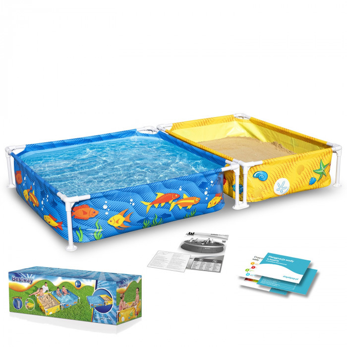 Garden rack pool for children with sandbox 213 x 112 x 30.5 cm Bestway 561CF.