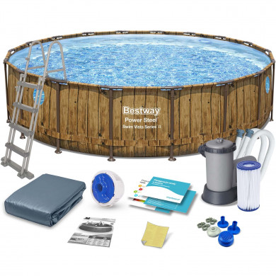 Round metal frame garden pool 549 x 122 cm 12in1 Bestway 56977N