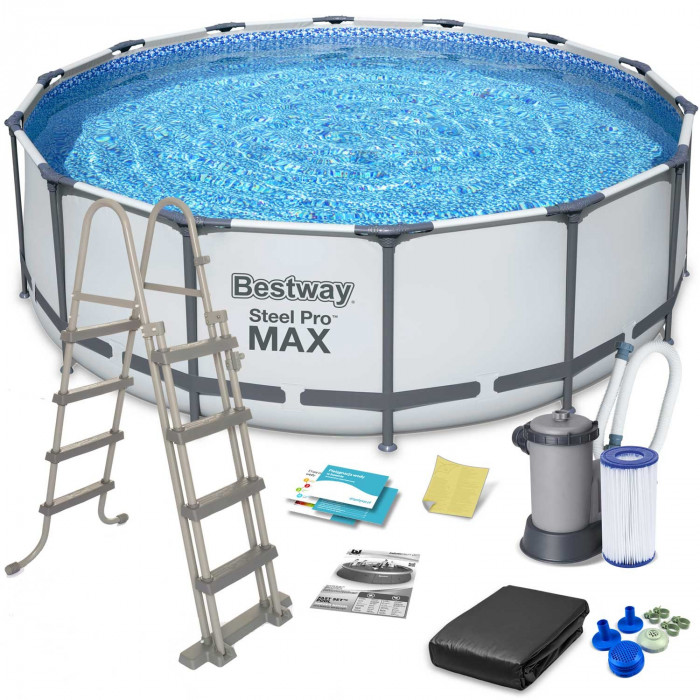 488 x 122 cm 12in1 Bestway 5612Z racked garden pool.