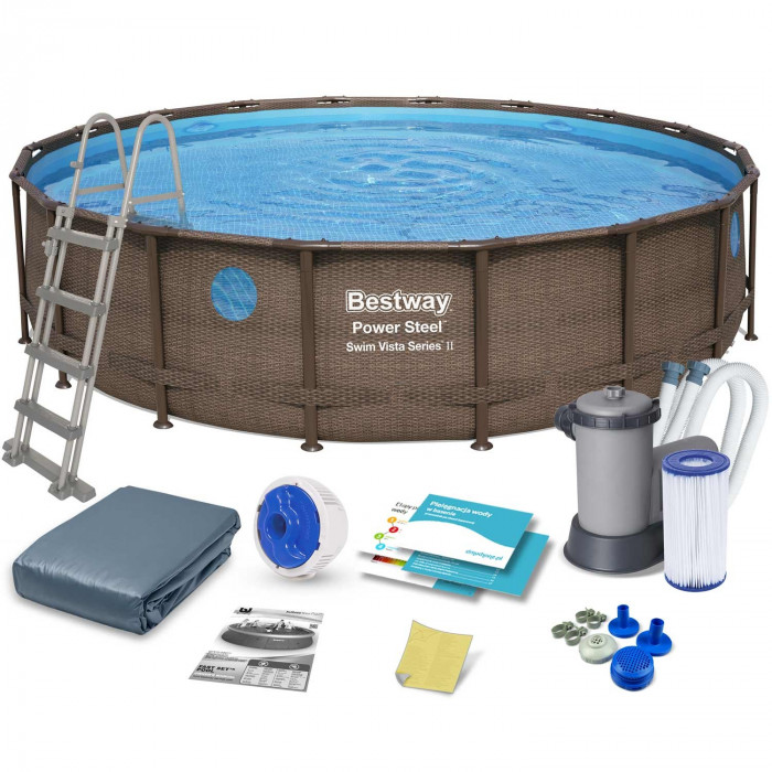 549 x 122 cm 12-in-1 Bestway 56977 racked garden pool