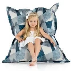 Oversized bean bag pillow, stylish abstract pattern for modern decor