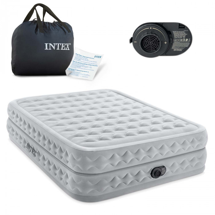 Inflatable mattress 203x152x51cm with built-in electric pump INTEX 64490ND