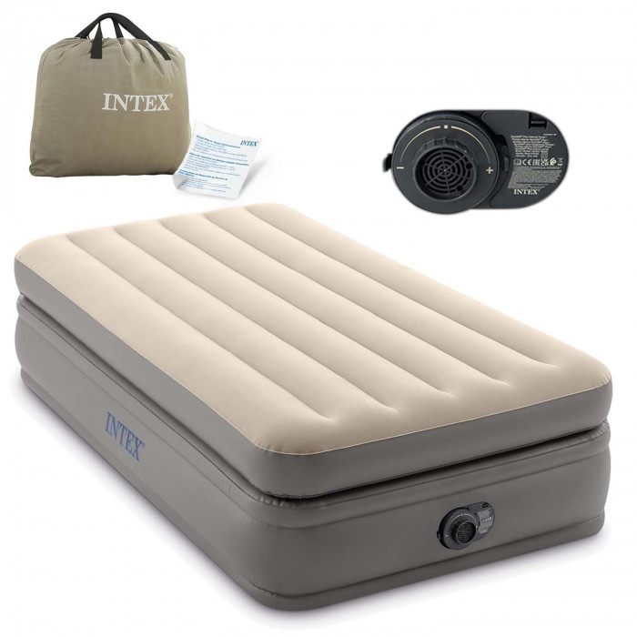 Velour mattress 191x99x51cm with built-in electric pump INTEX 64162ND