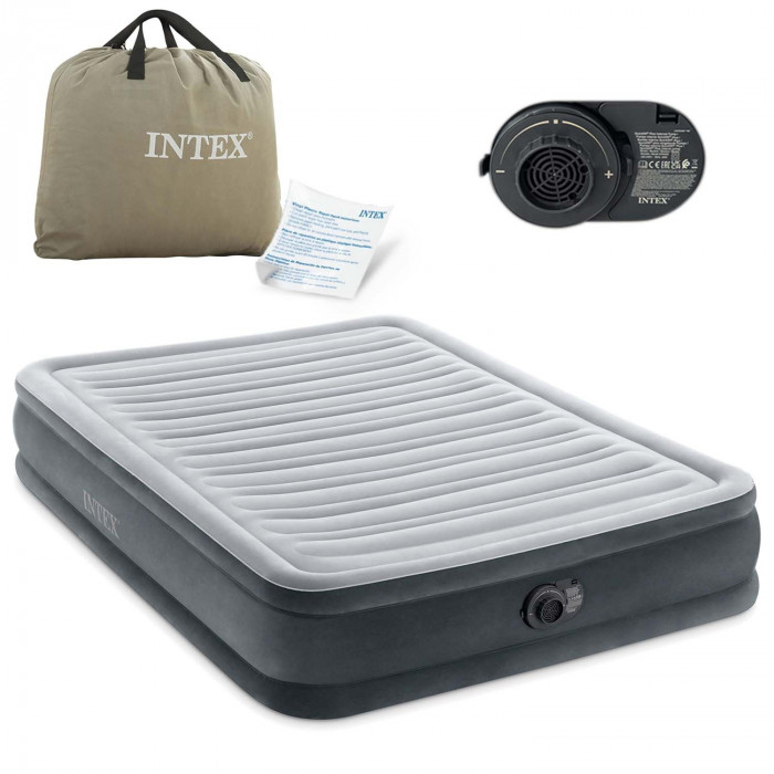 Inflatable mattress 191x137x33 with built-in electric pump INTEX 67768ND.