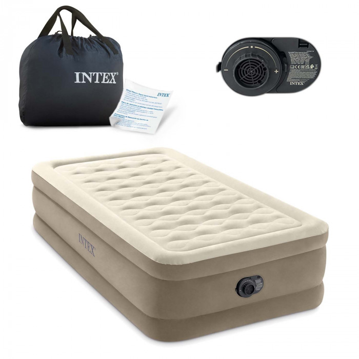 Velour mattress with pump 191x99x46 cm INTEX 64426ND