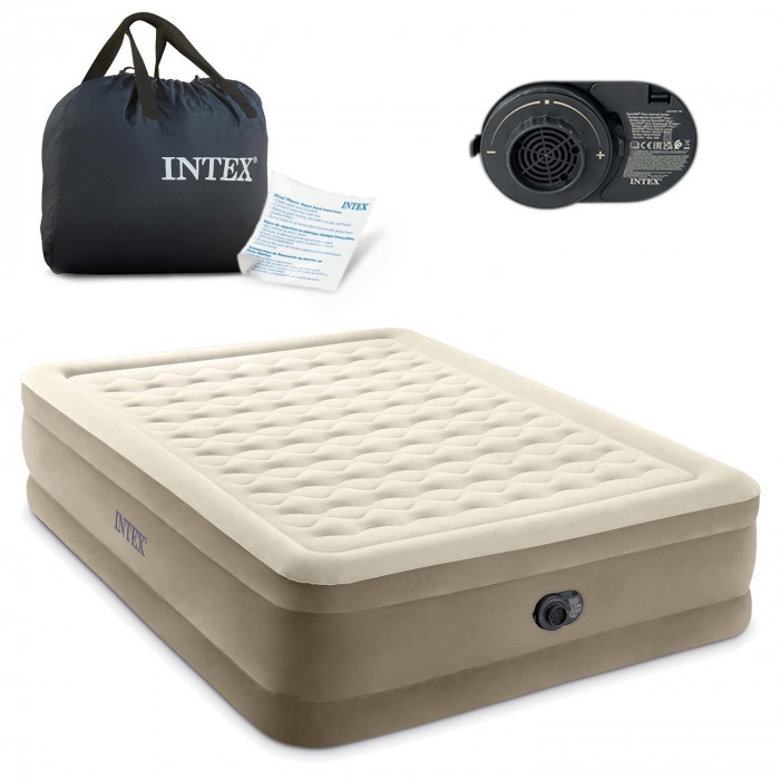 Velour mattress with pump 203 x 152 x 46 cm INTEX 64428ND