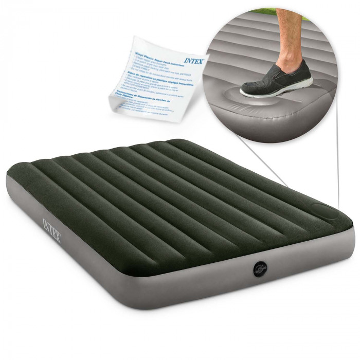 Inflatable mattress with built-in foot pump INTEX 64763