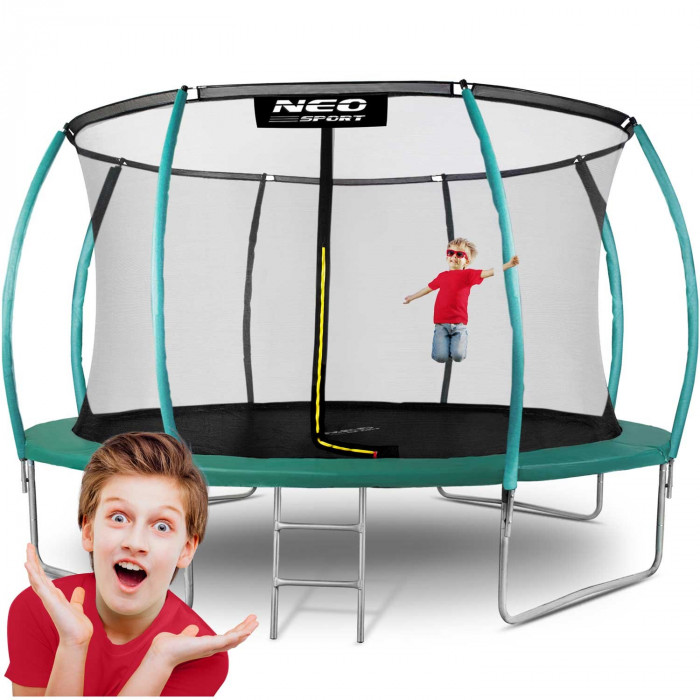 Garden trampoline 14ft/435cm with net, profiled posts and ladder Neo-Sport