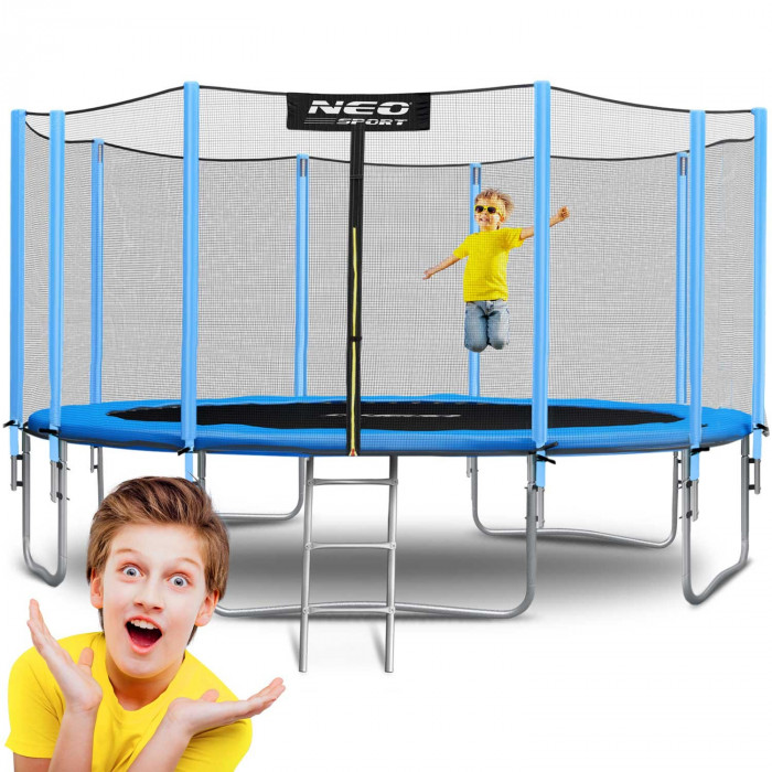 Garden trampoline 15ft/465cm with outdoor net and ladder