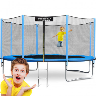 Garden trampoline 13ft/404cm with outdoor net and ladder