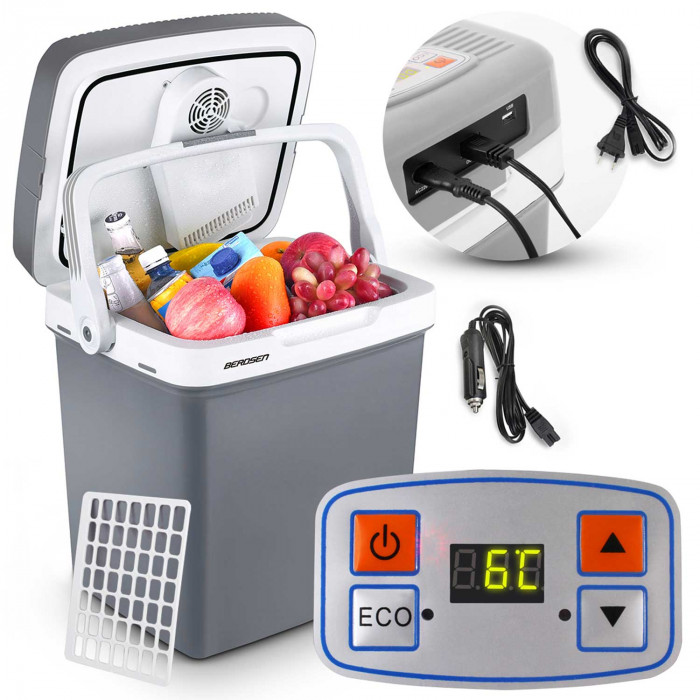 Travel refrigerator Berdsen Icemax 26 liters ECO mode.