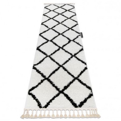 Carpet, Runner BERBER CROSS white - for the kitchen, corridor &amp; hallway