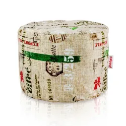 Round Cylinder Pouffe - Premium Printed Fabric