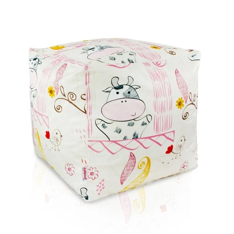 Square Cube Ottoman - Premium Printed Fabric – view 23