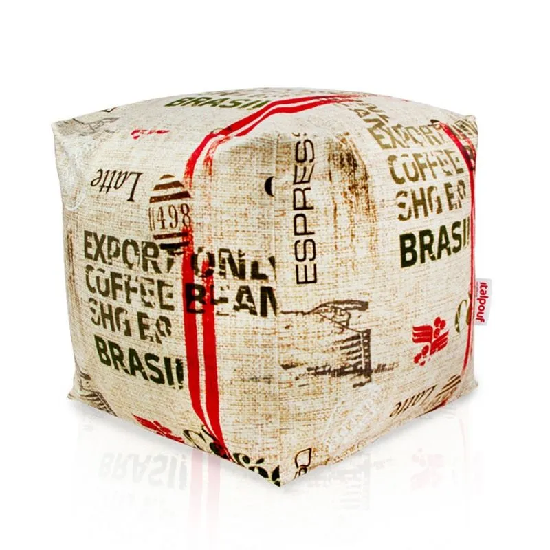 Square coffee pouf in stylish design, perfect for living rooms