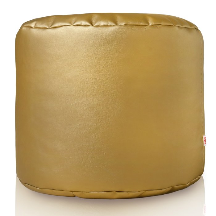 Pouf roller gold pu leather