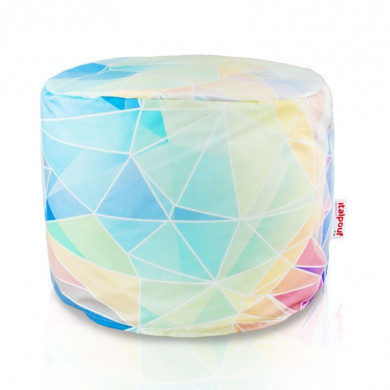 Pouf roller abstract pastel