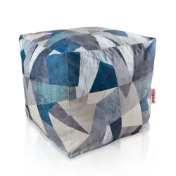 Square Cube Ottoman - Premium Printed Fabric