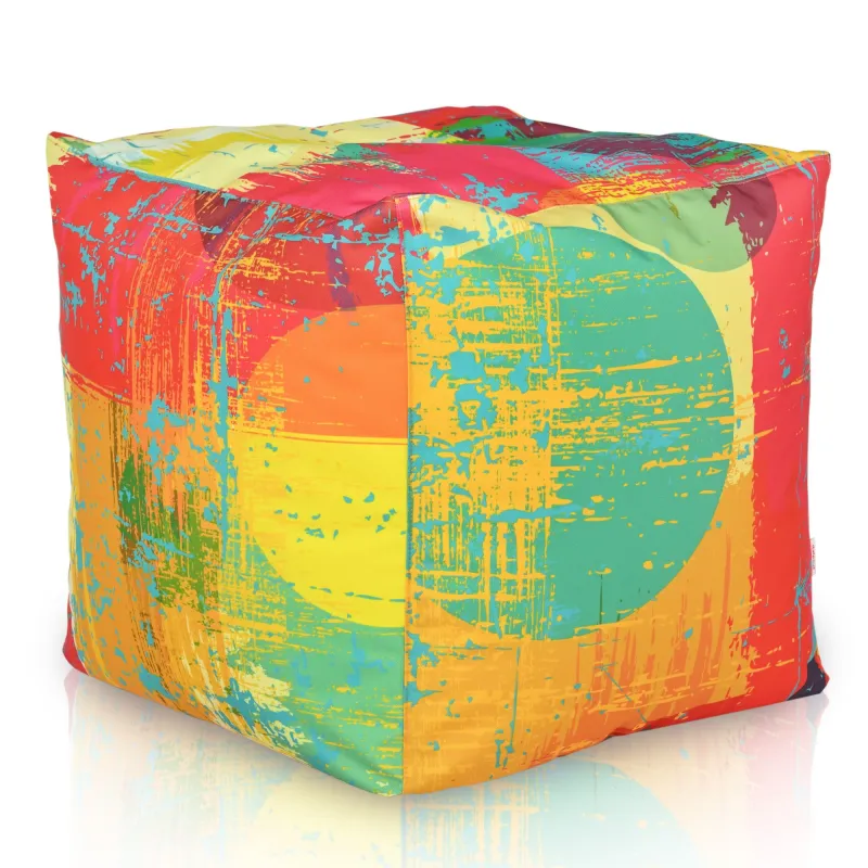 Square Cube Ottoman - Premium Printed Fabric – view 29